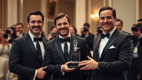 Celebrating LGBTQ+ rights news at award ceremony