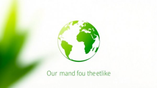 Ethical Branding Importance: Green globe logo with ethical beauty message.