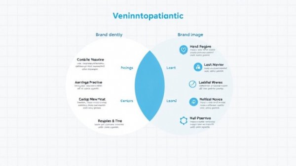 Venn diagram showing brand identity vs brand image elements for how to build a strong visual identity.