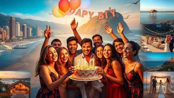 Collage featuring top photo effects in various celebratory and scenic settings.