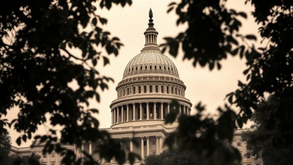 Majestic Capitol building framed by branches, symbolizing resilience.