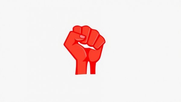War Powers Bill delay criticism symbol of red fist.