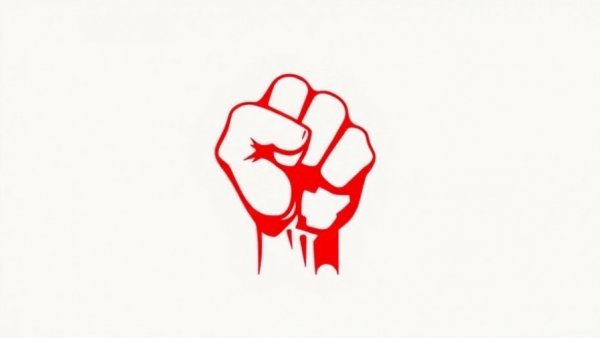 Bold red abstract fist symbolizing Meta's $375 Million Verdict.