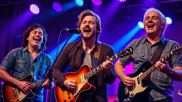 Passionate musicians perform on stage, People Have the Power