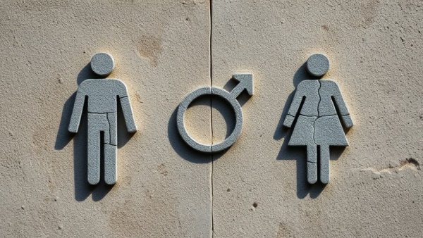 Symbolic representation of transgender rights in India with gender symbols.