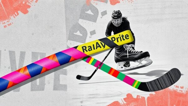 Pride Tape on Hockey Stick Collage