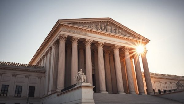 Supreme Court building with sunflare, representing conversion therapy ban Supreme Court ruling.