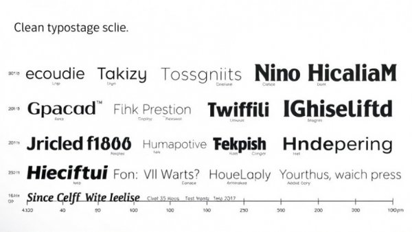 Typography hierarchy guide for web readability showcasing different font sizes.