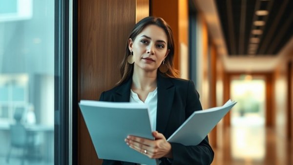 Woman in business setting reflects on Strait of Hormuz diplomacy.