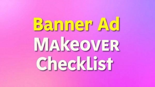 Vibrant graphic design text for banner ad makeover