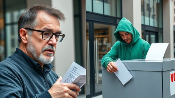 Discussion and action on mail-in voting regulations split-screen.