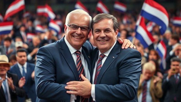 JD Vance supports Orbán election campaign during political rally.