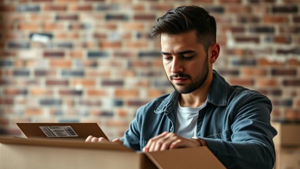 Person packing office items into a box in front of brick wall, LGBTQ+ rights news.