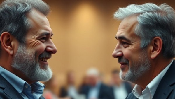 Candid moment at Avi Lewis NDP leadership event.