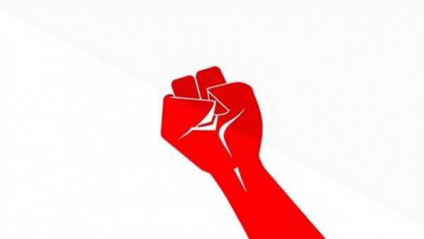 Bold red fist symbolizing unity for Trump Impeachment Efforts