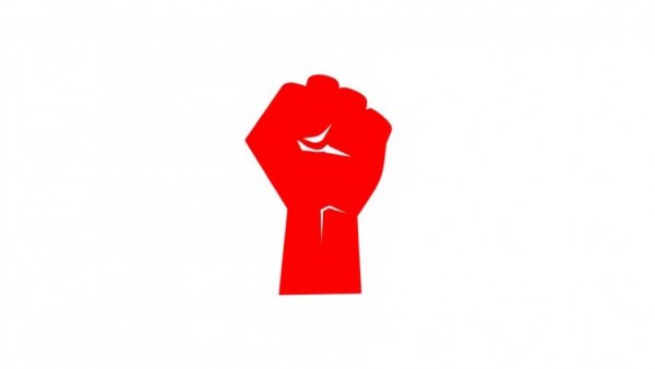 Protest of Rep. Meeks symbolized by a bold red fist icon.