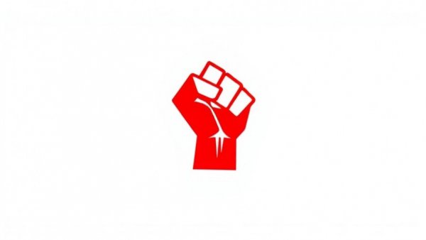 Strong red fist icon symbolizing Trump impeachment momentum