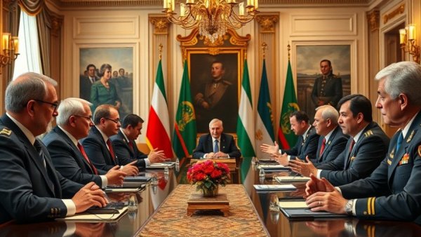 Government officials in meeting discussing Viktor Orbán defeat implications.