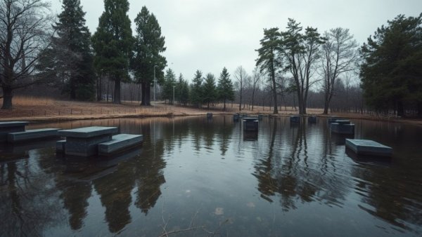 Flooded park depicts Bracebridge flood risk