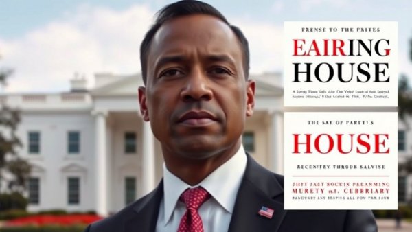 USAID budget cuts impact illustration with White House and book cover.