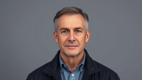 Middle-aged man in dark jacket with neutral expression facing camera.