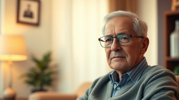 Elderly man indoors discussing U.S. and Israel ceasefires