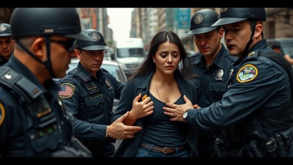 Aliya Rahman v. DHS: Intense arrest scene, dramatic urban setting.