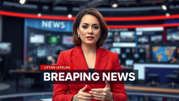 Anchor fact-checking politics on gas prices with headline display.