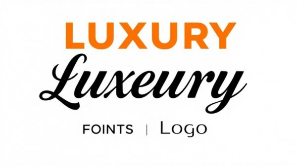 Luxury fonts for logos advertisement with bold typography.