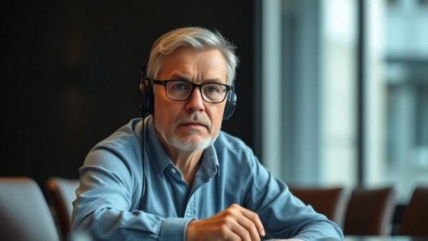 Middle-aged man at a conference discussing Canada U.S. trade tensions.