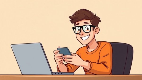 Young professional working on B2B influencer marketing strategies