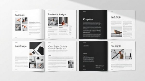 Minimalist brand style guide transitioning to design system layout