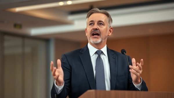 Speaker at FISA 702 surveillance debate in conference setting.