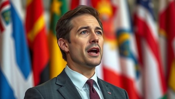 Confident man speaks at press event on social media ban.