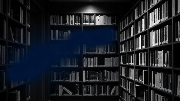 Censored bookshelves symbolizing LGBTQ+ book bans.