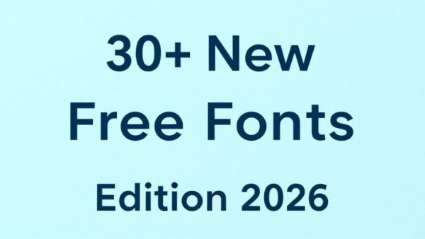 New free fonts for designers in 2026 promotional image.