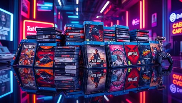 Various retro game remake deals with vibrant neon lighting.