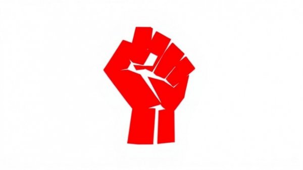 Abstract red fist symbol representing power, Reauthorization of Section 702.