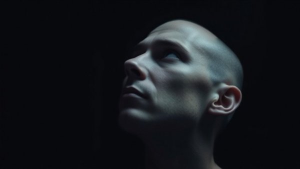 Introspective individual reflecting in dim lighting for masc survivors of sexual assault.