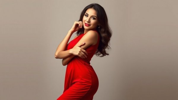 Confident person in red dress posing, LGBTQ rights updates.