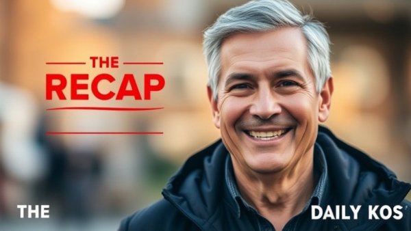 Smiling man outdoors with text overlay, sunny day.