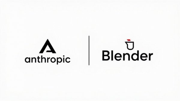 Anthropic and Blender logos representing partnership.