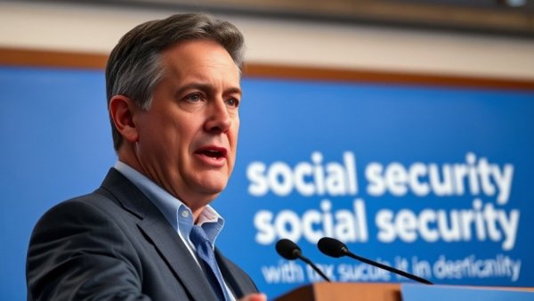 Speaker discussing dementia test claims at event.