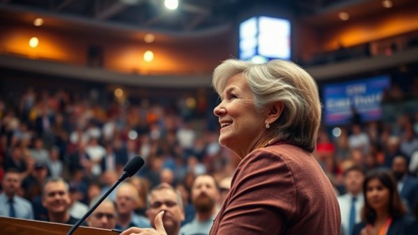 Woman speaks at political rally linked to HBCU funding controversy.