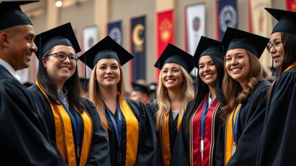 Pro-trade message Doug Ford Michigan university ceremony with academic figures.
