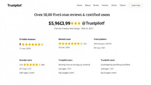 Social proof in B2B website design with Trustpilot reviews.