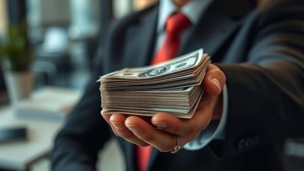Hand offering stack of money symbolizing LGBTQ+ advocacy donations.
