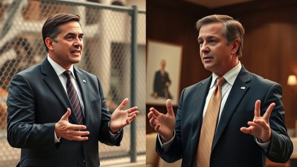 LGBTQ+ rights in NYC elections: two men in political debate.