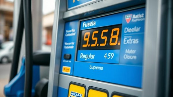 Close-up of gas pump prices reflecting discussion to suspend federal gas tax.
