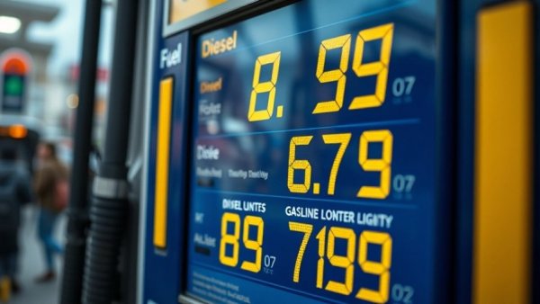 Close-up of gas pump prices amid Trump gas tax suspension.